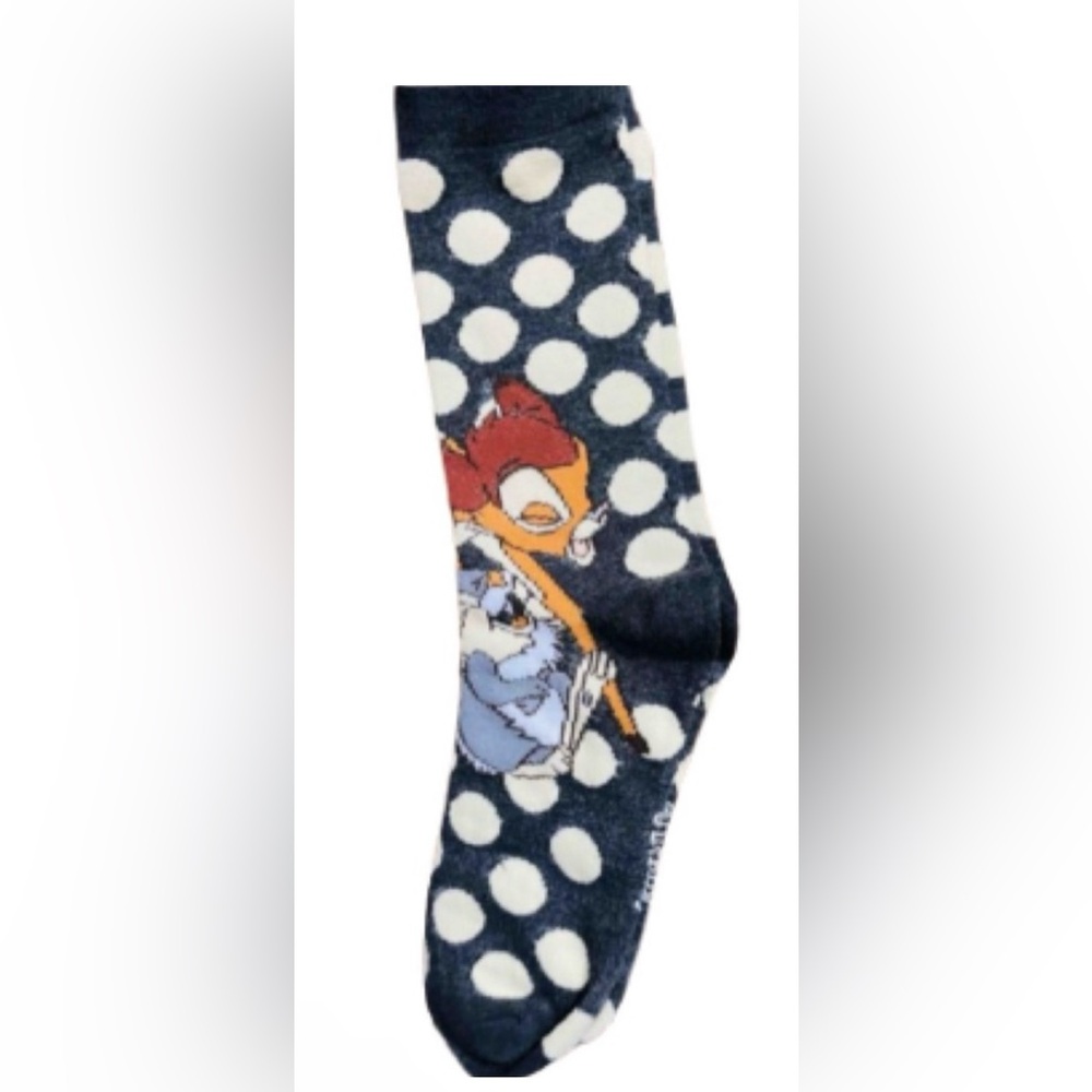 Disney Bambi Polka Dot Character Socks - Black and White - Picture 1 of 7